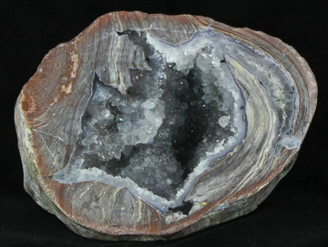 Crystal Filled Dugway Geode (Polished Half) #33139